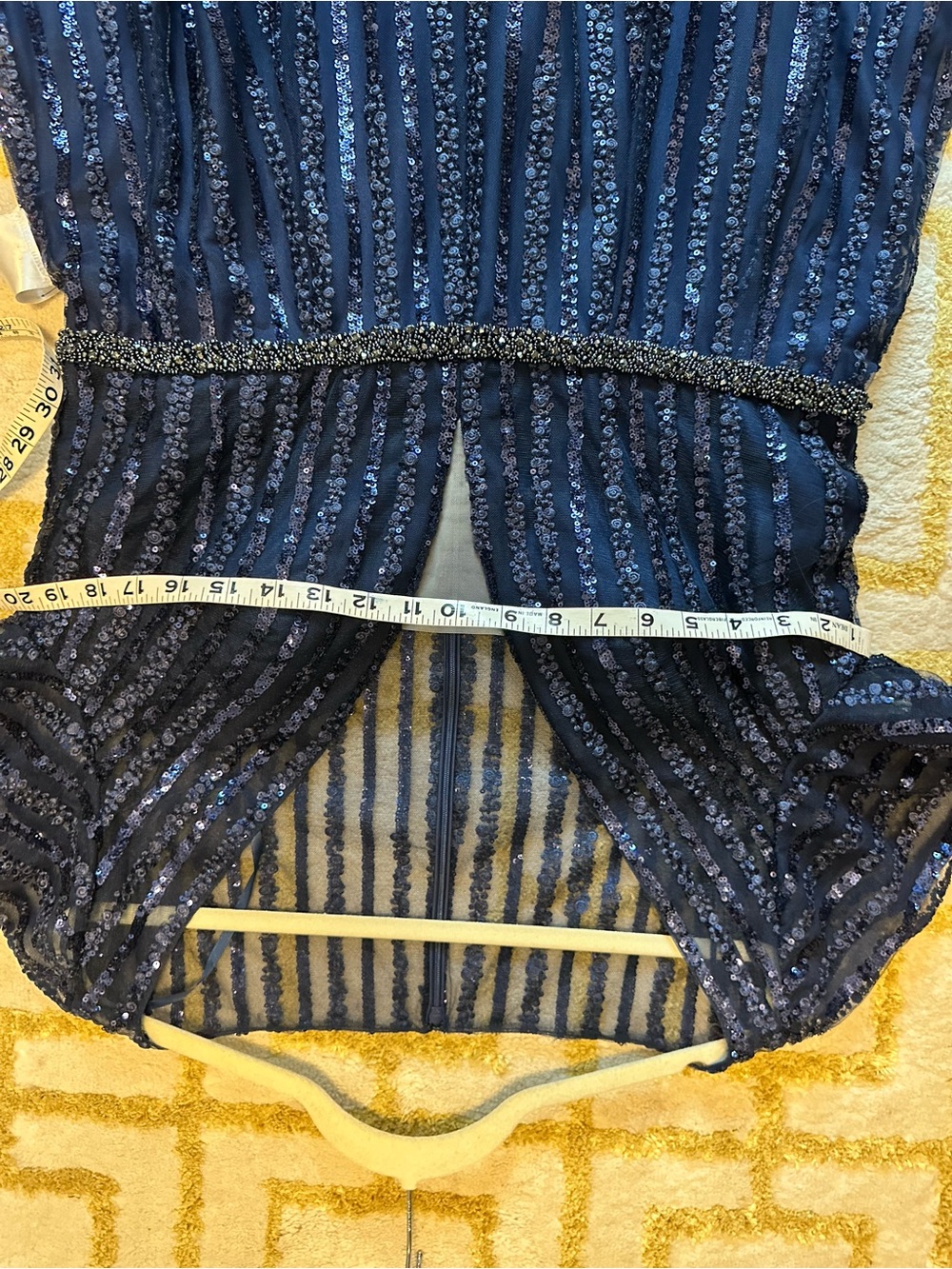 Mac Duggal Navy Evening Gown Label Detail - Picture 8 of 12
